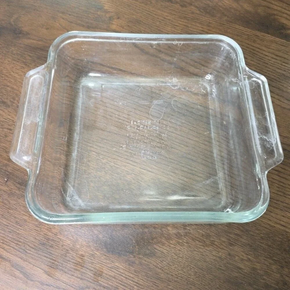 Vintage Anchor Ovenware Square Baking Dish 8x8 Amber Glass